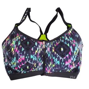 Victoria's Secret VSX Knockout, multi-colored, sports bra Size 34 DD
